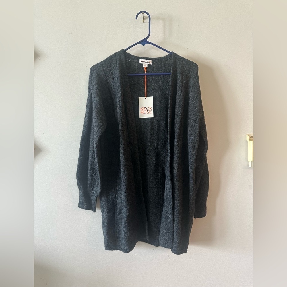 Women’s Knox Rose grey cardigan sweater S NWT